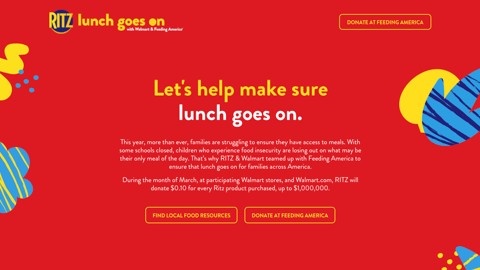 Ritz Walmart 'Lunch Goes On' Web Page